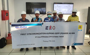 Sinkronisasi PLTMG Kupang Peaker 40 Mw/Foto: PLN